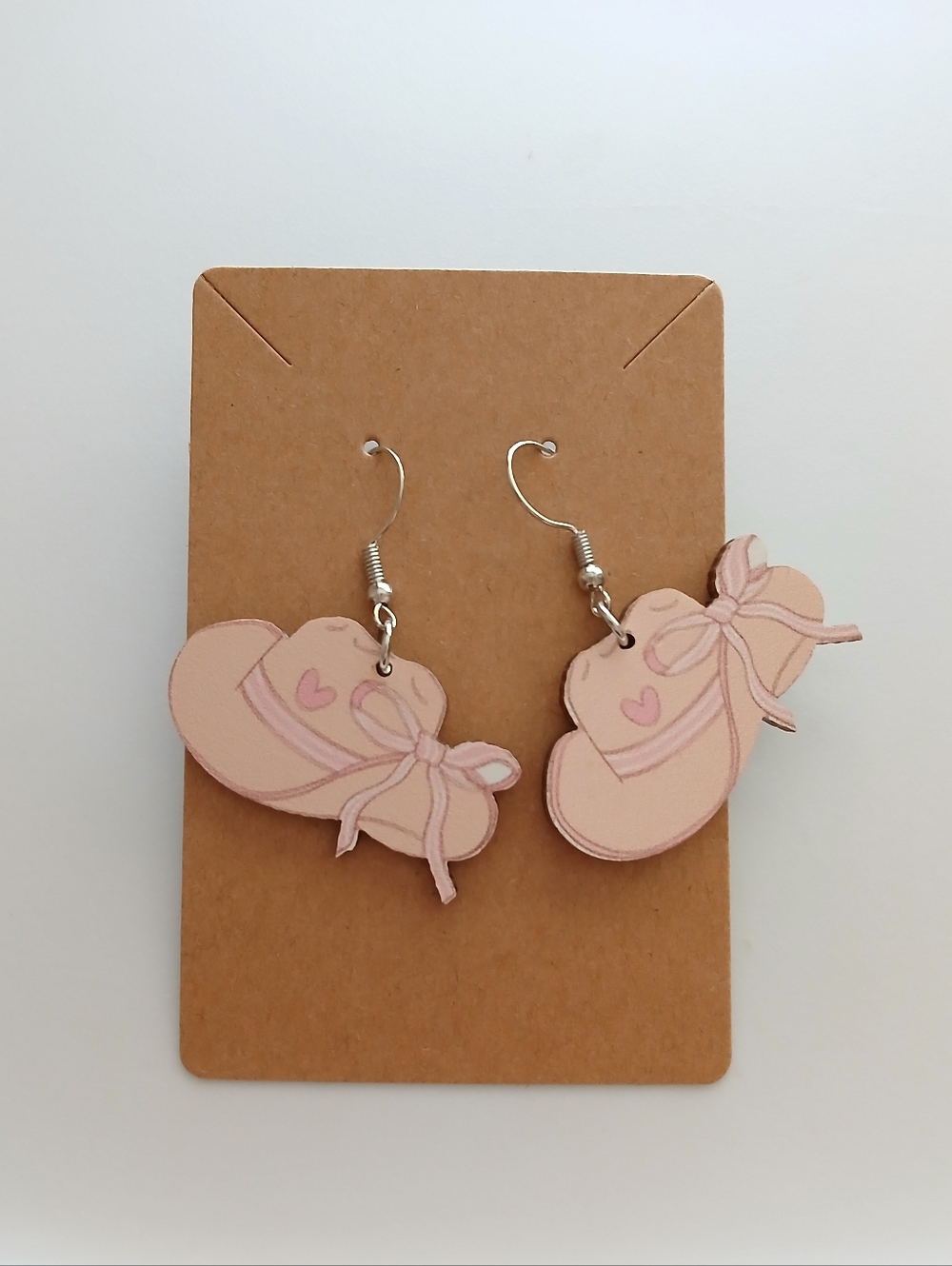 Fashion Jewelry Pink Bow Baby Hat Dangle Earrings